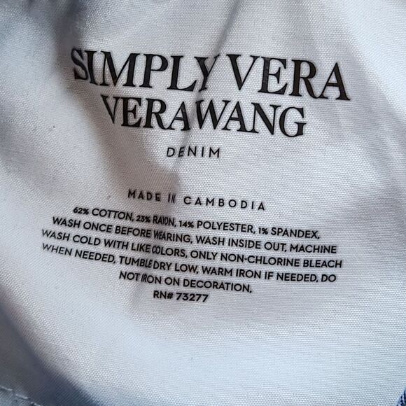 💛Simply Vera Wang Blue Midrise Bootcut Jeans Size 8/29 - Picture 12 of 12